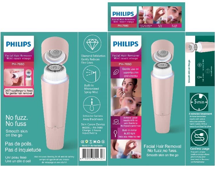 شیور صورت زنانه فلیپس اورجینال مدل 7680